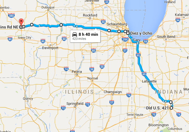 Road Trip Map Day 3, 2015